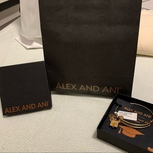 NWT Alex and Ani Gold Graduation Cap